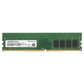 Transcend 8GB (1 X 8GB) DDR4 2666MHz U-DIMM 1Rx8 1Gx8 CL19 1.2V RAM - Transcend