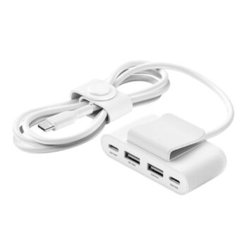 Belkin BoostCharge Pro USB-C® Wall Charger with PPS 60W + 4-Port USB Power Extender - Belkin