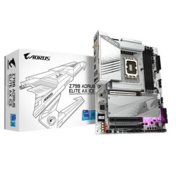 Gigabyte Z790 Aorus Elite AX Ice LGA 1700 Intel 13th Gen DDR5 Motherboard Supports Intel 12th, 13th & 14th Gen Processors - Gigabyte