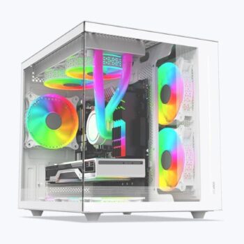 ZEBRONICS Argo Cube Gaming Cabinet - White - Zebronics