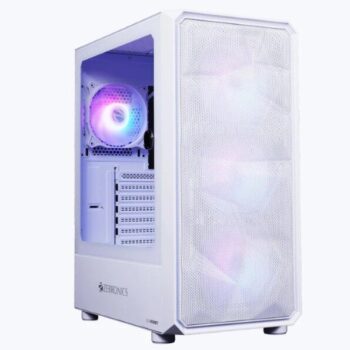 ZEBRONICS HORNET Mid-Tower Premium Gaming Cabinet White - Zebronics