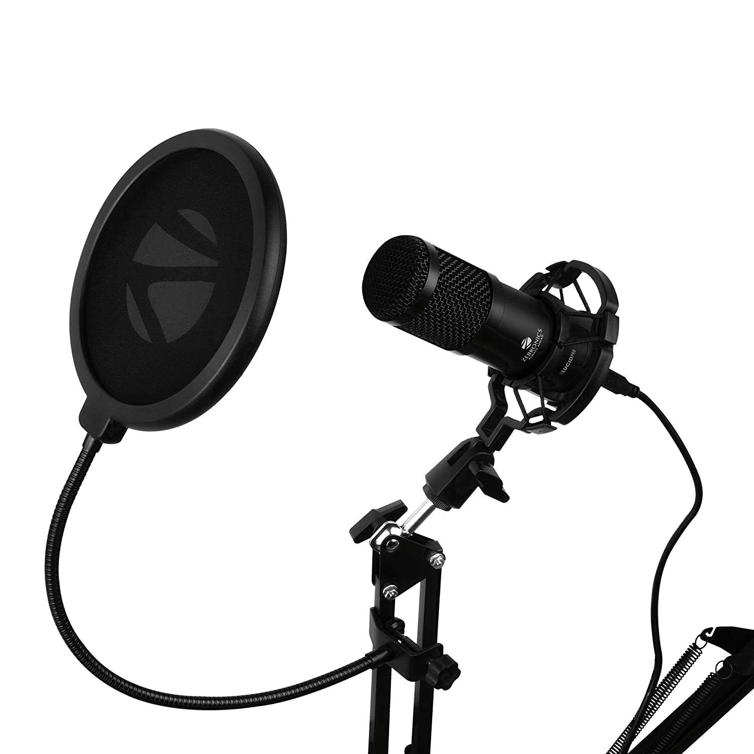 zeb-lucid-pro-zebronics-zeb-lucid-pro-desktop-mount-condenser-microphone ZEBRONICS Zeb-Lucid PRO Desktop Mount Condenser Microphone - Zebronics
