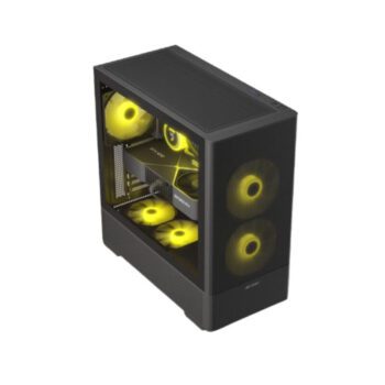 Ant Esports 511 Air 5F Mid Tower Gaming Cabinet - Black - Ant Esports