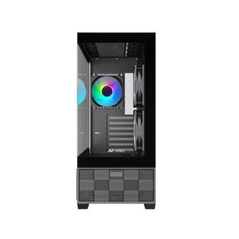 Ant Esports Crystal X6 Digital Mid Tower Gaming Cabinet - Black - Ant Esports