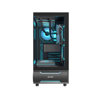 Ant Esports Crystal X6 Pro Mid Tower Gaming Cabinet - Black - Ant Esports