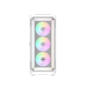 Ant Esports ICE-410TG ARGB (E-ATX) Mid Tower Gaming Cabinet - White - Ant Esports