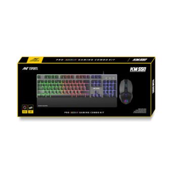 Ant Esports KM550 Wired Gaming Keyboard and Mouse Combo - Black - Ant Esports