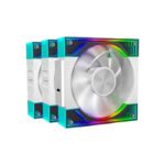 Ant Esports Quartzflow 120mm 3 in 1 ARGB Case Fan Kit – White - Ant Esports