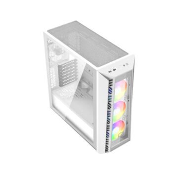 Cooler Master MasterBox 520 Mesh ARGB Mid Tower Cabinet - White - Cooler Master