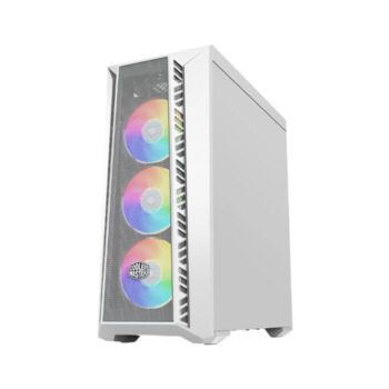 Cooler Master MasterBox 520 Mesh ARGB Mid Tower Cabinet - White - Cooler Master