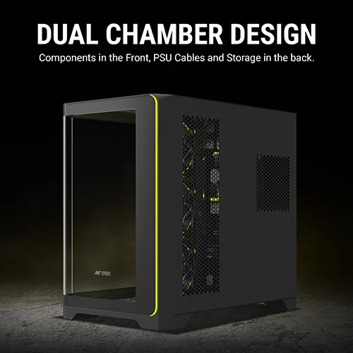 Ant Esports Crystal ARC ARGB ATX Mid Tower Case Ant Esports
