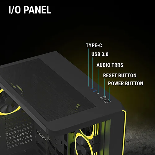 Ant Esports Crystal ARC ARGB ATX Mid Tower Case Ant Esports