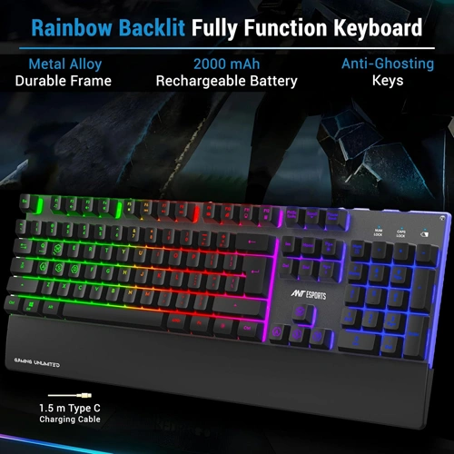 Ant Esports KM500W Pro Wireless Gaming Keyboard Mouse Combo Ant Esports