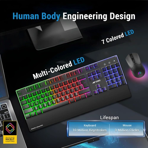 Ant Esports KM500W Pro Wireless Gaming Keyboard Mouse Combo Ant Esports