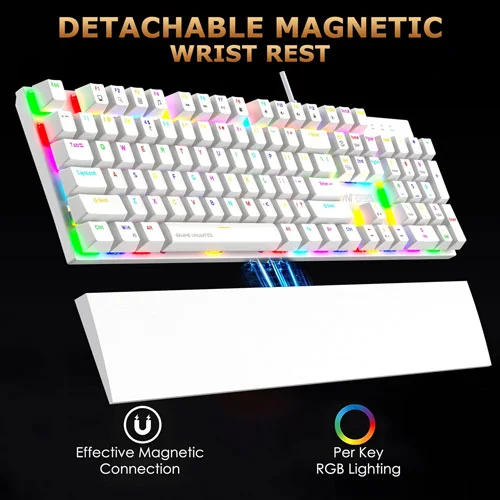 Ant Esports MK4100 RGB White Keyboard with Brown Switches Ant Esports