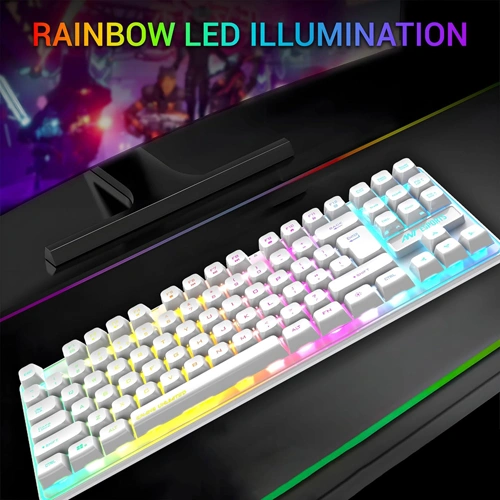 Ant Esports MK720 Pro V2 TKL White RGB Wireless Keyboard Ant Esports