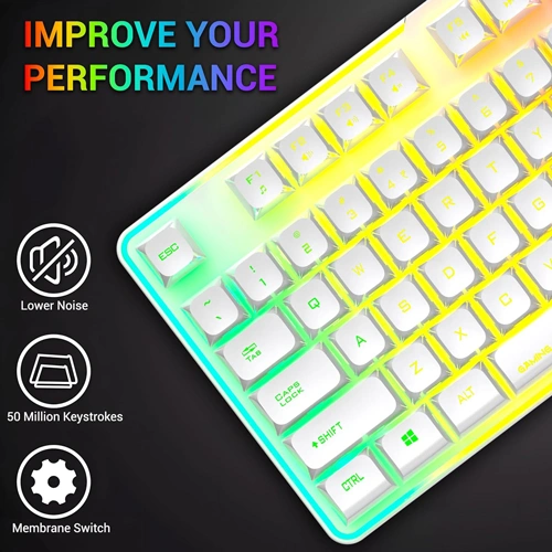 Ant Esports MK720 Pro V2 TKL White RGB Wireless Keyboard Ant Esports