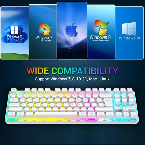 Ant Esports MK720 Pro V2 TKL White RGB Wireless Keyboard Ant Esports