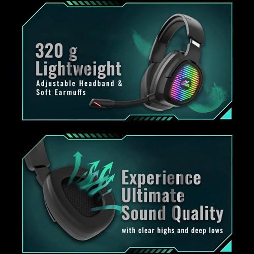 Ant Esports Stealth 10 RGB Black Wireless Gaming Headset Ant Esports