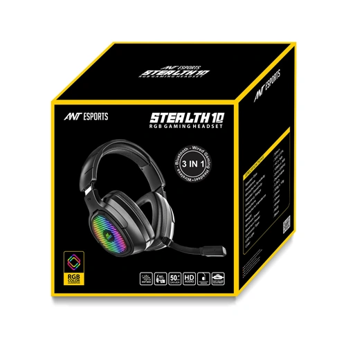 Ant Esports Stealth 10 RGB Black Wireless Gaming Headset Ant Esports