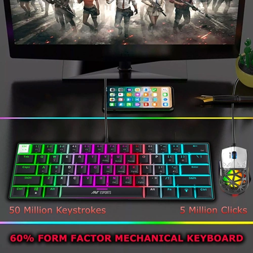 ANT ESPORTS Thunder 10 RGB Keyboard and Mouse Combo with Brown Switches Ant Esports