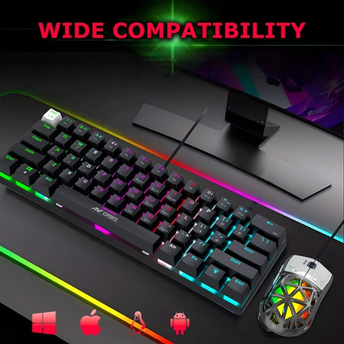 ANT ESPORTS Thunder 10 RGB Keyboard and Mouse Combo with Brown Switches Ant Esports