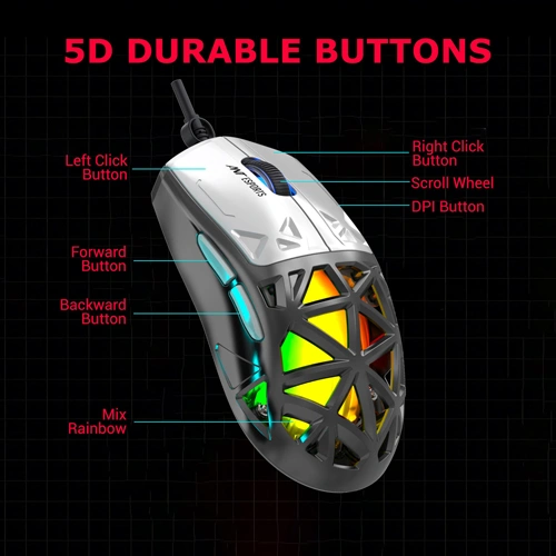 ANT ESPORTS Thunder 10 RGB Keyboard and Mouse Combo with Brown Switches Ant Esports
