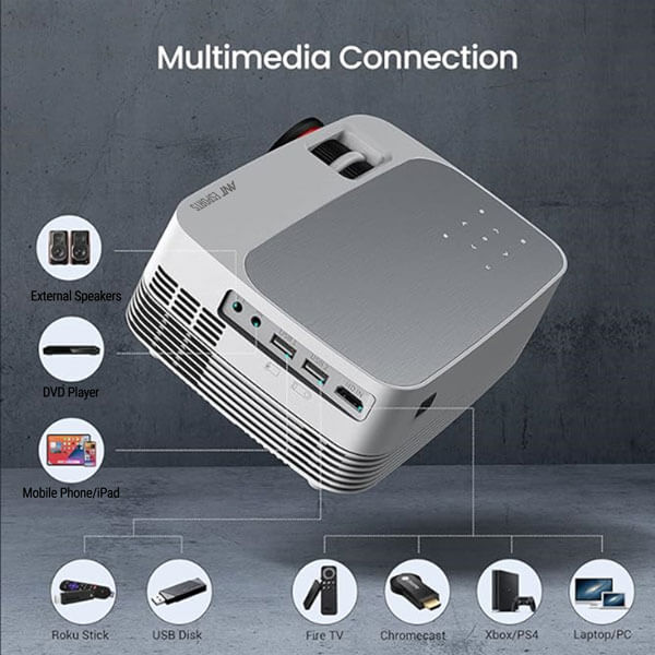 Ant Esports View 511 LED Projector with Remote (White) Ant Esports