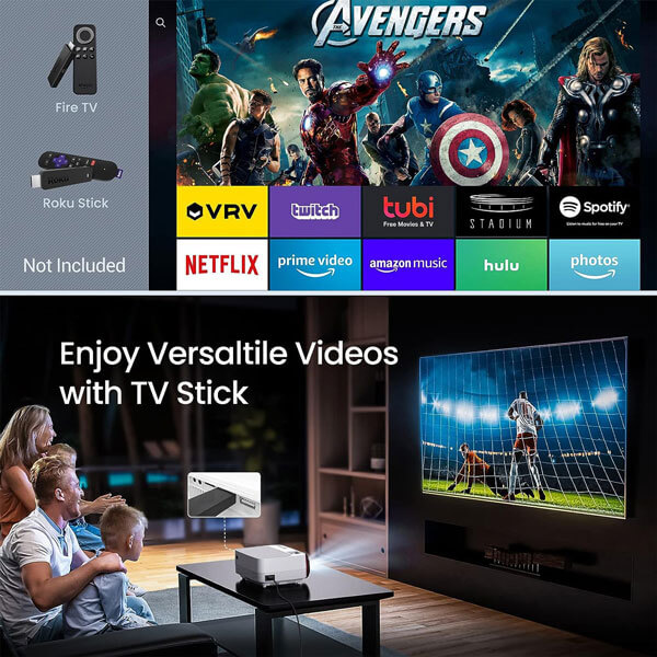 Ant Esports View 511 LED Projector with Remote (White) Ant Esports
