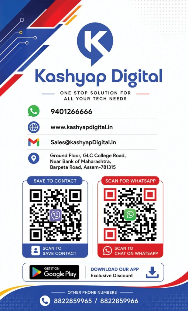 Kashyap Digital — Visiting Card — Back