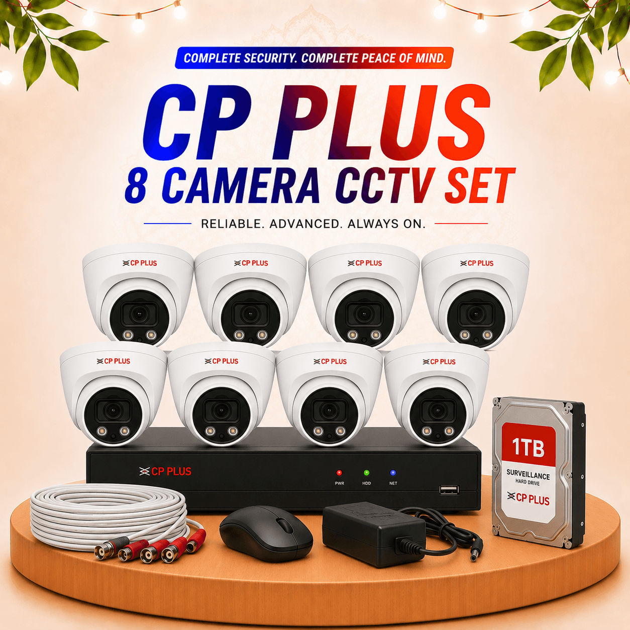 8 Camera CCTV Set