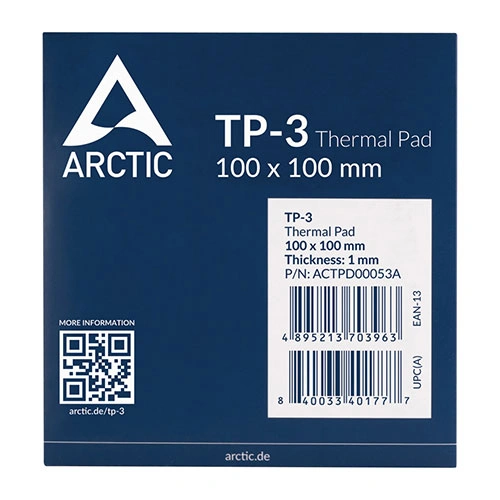 Arctic TP-3 Thermal Pad, 100x100x1mm ARCTIC