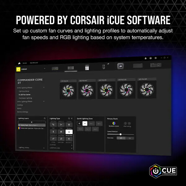 Corsair iCUE Commander Core XT RGB Lighting and Fan Controller CORSAIR