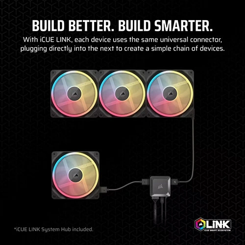 Corsair iCUE Link LX120-R RGB Cabinet Fan, Triple Pack CORSAIR