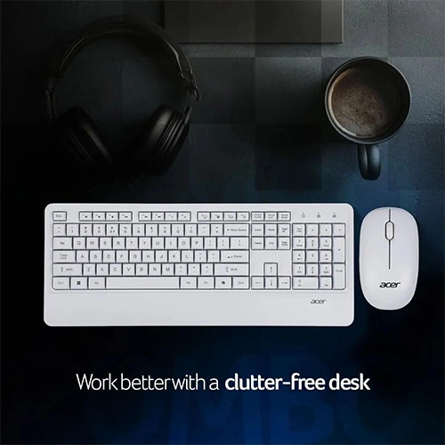 Acer Palmease Wireless White Keyboard and Mouse Combo ACER