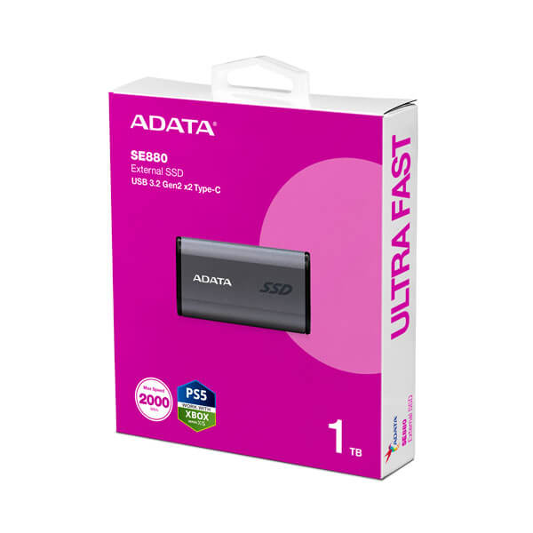 ADATA SE880 Titanium Gray 1TB External SSD ADATA