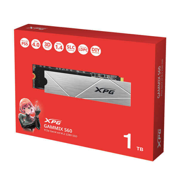 Adata XPG Gammix S60 1TB M.2 NVMe Gen4 Internal SSD ADATA