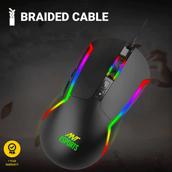 Ant Esports GM330 RGB Gaming Mouse (Black) Ant Esports