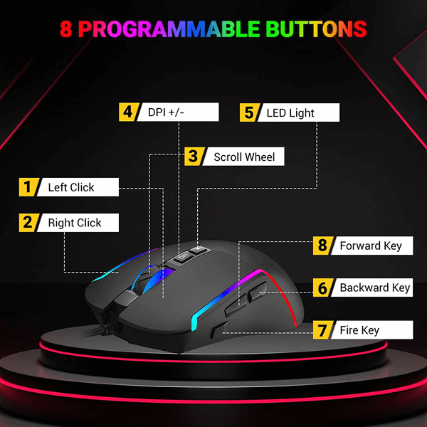 Ant Esports GM330 RGB Gaming Mouse (Black) Ant Esports