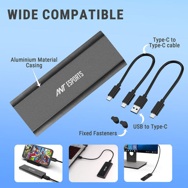 Ant Esports AENE201 M.2 NVMe External SSD Enclosure Ant Esports
