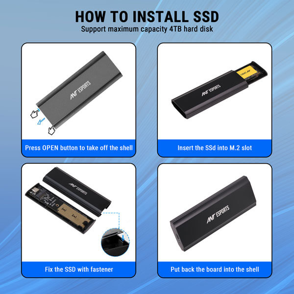 Ant Esports AENE201 M.2 NVMe External SSD Enclosure Ant Esports