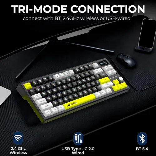 Ant Esports APEX 200 Wireless Tri Mode RGB Mechanical Gaming Keyboard ANT ESPORTS