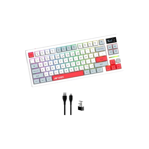 Ant Esports APEX 200 Wireless Tri Mode RGB White Mechanical Gaming Keyboard ANT ESPORTS