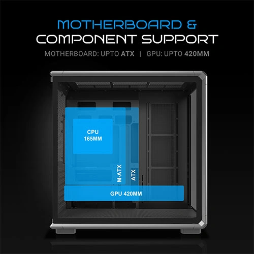 Ant Esports Crystal X8 ARC ATX Mid Tower Case ANT ESPORTS