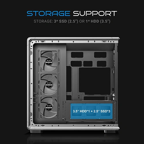 Ant Esports Crystal X8 ARC ATX Mid Tower Case ANT ESPORTS