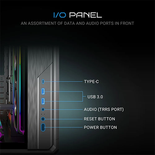 Ant Esports Crystal X8 ARC ATX Mid Tower Case ANT ESPORTS