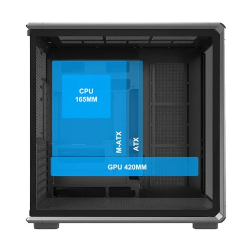 Ant Esports Crystal X8 Frame ATX Mid Tower Case ANT ESPORTS
