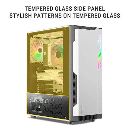 Ant Esports Eclipse White-Black ARGB ATX Mid Tower Case Ant Esports