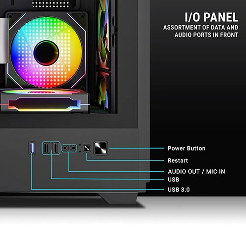 Ant Esports EVO 360 Lite ARGB E-ATX Mid Tower Case ANT ESPORTS