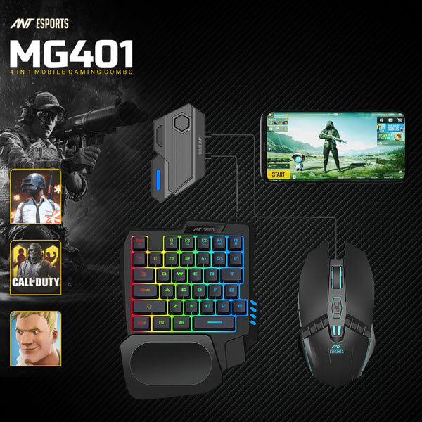 Ant Esports MG401 4-in-1 Wireless Mobile Gaming Combo Ant Esports